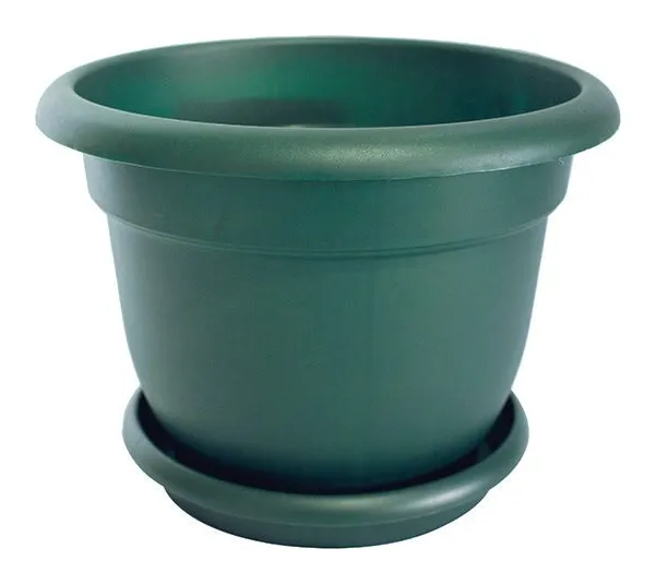 Macetero #5 con plato verde