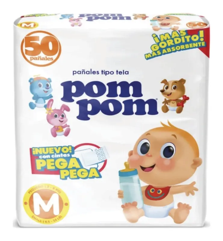 Pañal Pom Pom velcro talla M 6 × 50