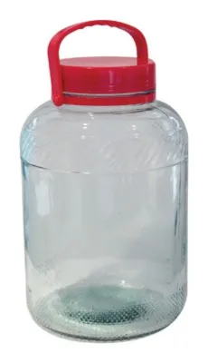 Recipiente de vidrio tapa rosca 7600 ml con agarradera