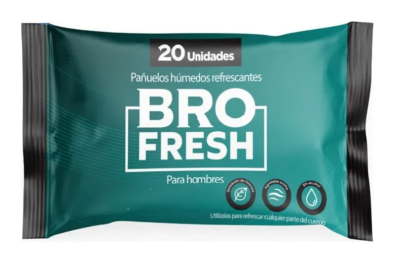 Pañuelos húmedos bro fresh 20 unidades 24 × 20