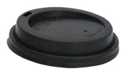 Tapa TAPA90 MM plástica negra para vaso de cartón de 12 oz 50 × 20