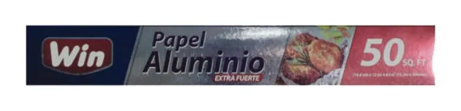 Rollo de papel aluminio 50 pies