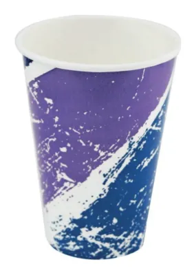 Caja de vaso de cartón 16 oz para bebida fría con diseño 50 × 20 boca 90 mm