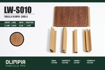 Tablilla olimpia canela 6.5 mm, 5.90 m × 20 cm (1.18 m²)