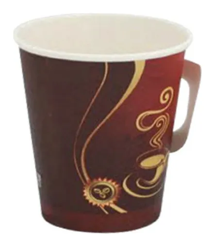 Caja de vaso de cartón 8 oz con asa y diseño boca 76 mm