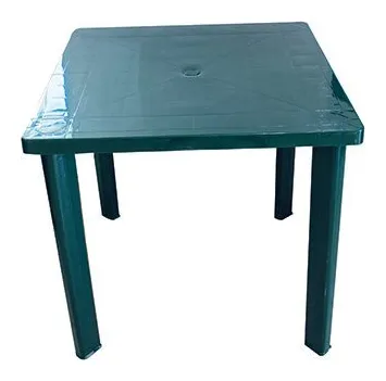 Mesa cuadrada color verde musgo