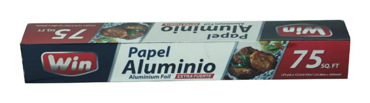 Rollo de papel aluminio 75 pies