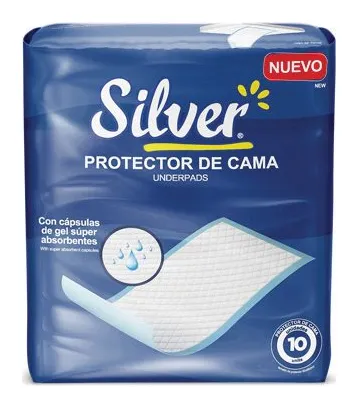 Pads protectores para cama silver 12 × 10