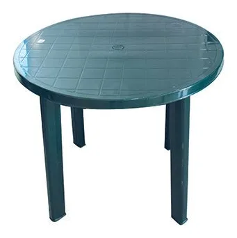 Mesa redonda color verde musgo