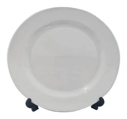 Plato plano blanco de melamina 10 pulgadas