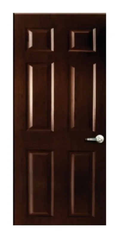 Puerta 70×2.10 m colonial melamina café 6TAB