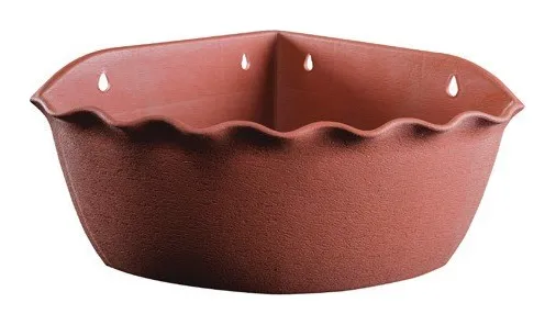 Maceta de pared esquinera terracota