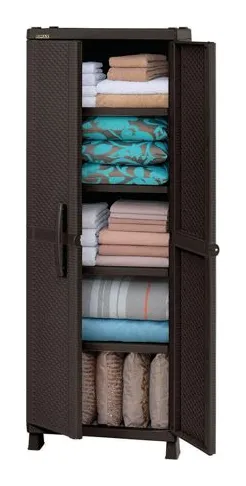Armario grande rattan taupe