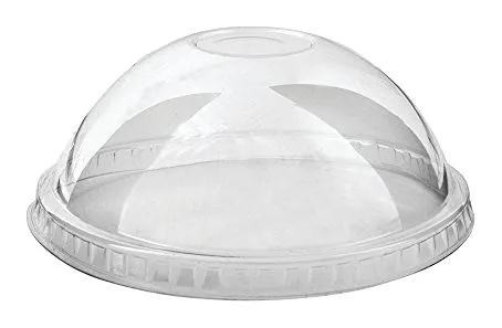 Tapa PET tipo domo para vaso 16 oz 10 × 100 Plastifar