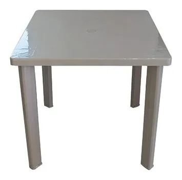 Mesa cuadrada color beige