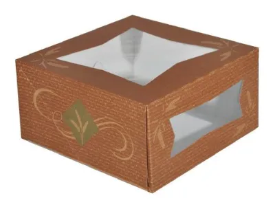 Caja con diseño repostera con doble ventana 8×8×4 1 × 150