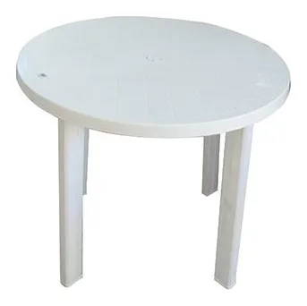 Mesa redonda color blanca