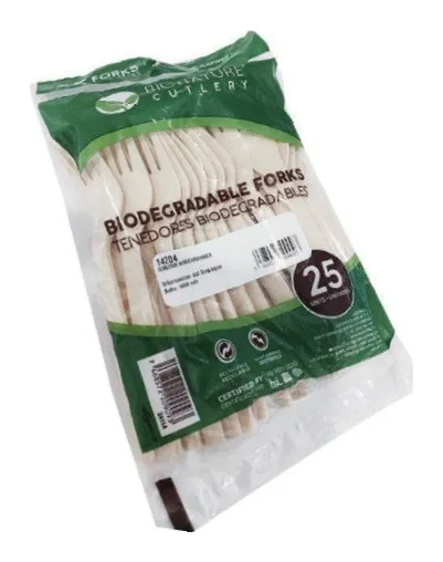 Tenedor biodegradable 40 × 25