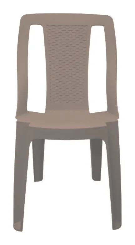 Silla sin brazos ratan beige