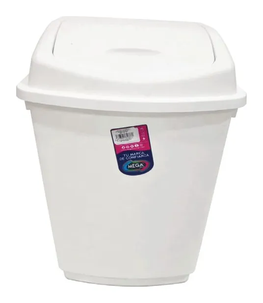Basurero 20 L tapa vaivén colores varios