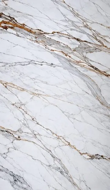 Lámina PVC marmol blanco con veta grises dorado 1.22×2.44 m