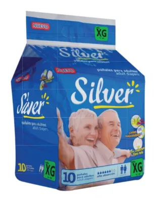Pañal silver velcro talla XG 10×10