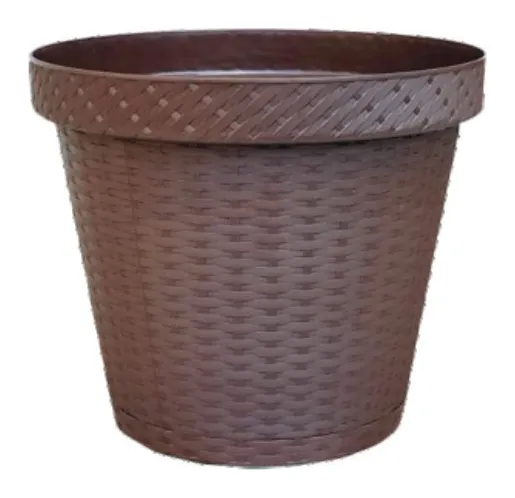 Maceta ratan #2 café cocoa