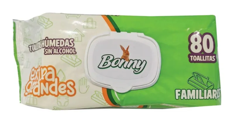 Toallas húmedas Bonny extra grandes 80 unidades 12 × 80