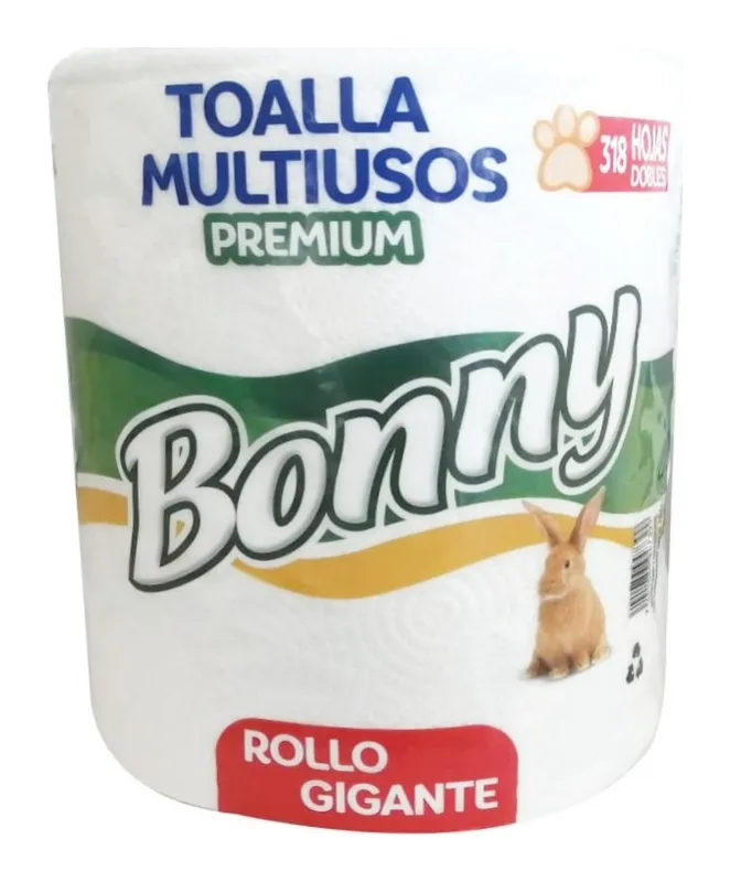 Toalla multiusos premium Bonny 318 hojas dobles 1 × 6