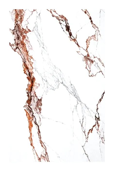 Lámina PVC marmol blanco cobre intenso 1.22×2.44 m