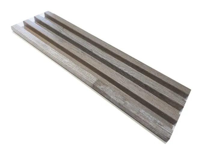 Panel para pared WPC tipo louver beige sobrio 23 mm × 16 cm 2.9 m