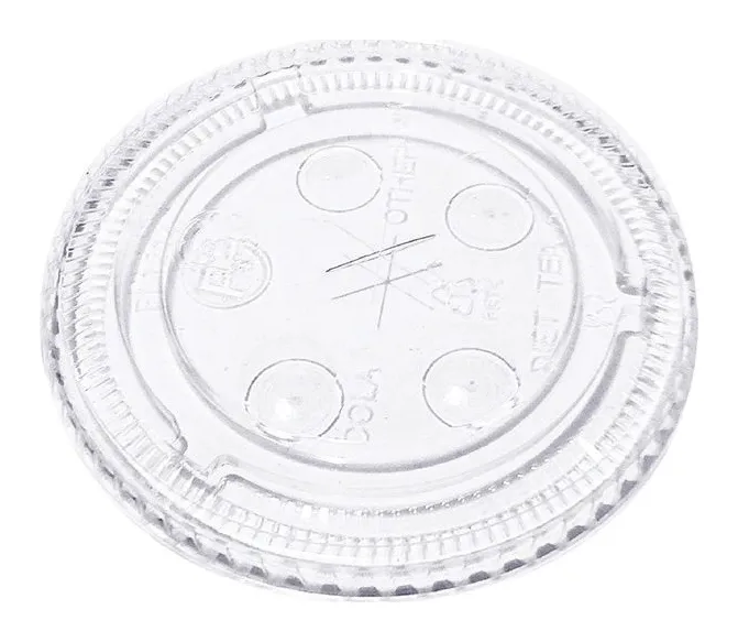 Tapa plana 9 oz para pajilla 20 × 100