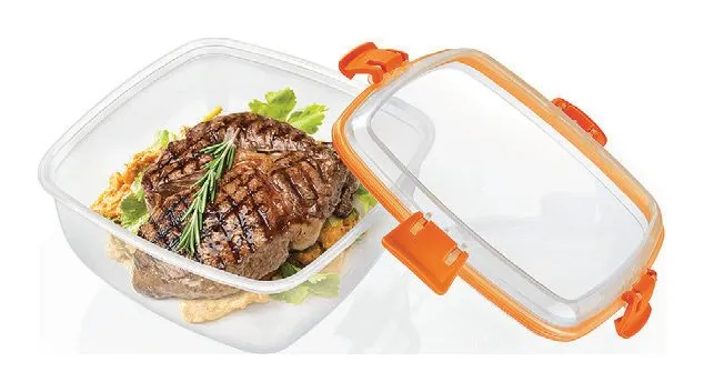 Topper cuadrado lok-it lunch de 1,1 L Polinplast