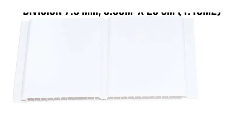 Tablilla blanca brillante con división 7.5 mm, 5.90 m × 20 cm (1.18 m²)