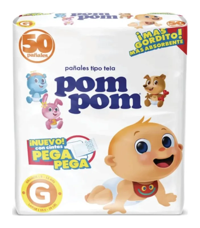 Pañal Pom Pom velcro talla G 6 × 50