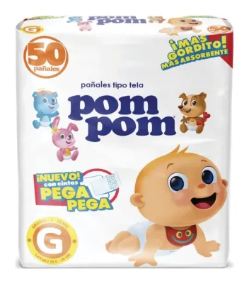 Pañal Pom Pom velcro talla G 6 × 50