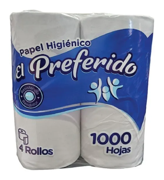 Papel higiénico el preferido 1000 hojas 12 × 4