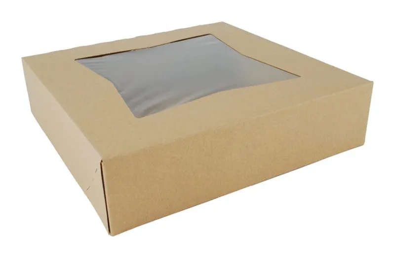 Caja kraft repostería con ventana 10×10×2 1 × 200