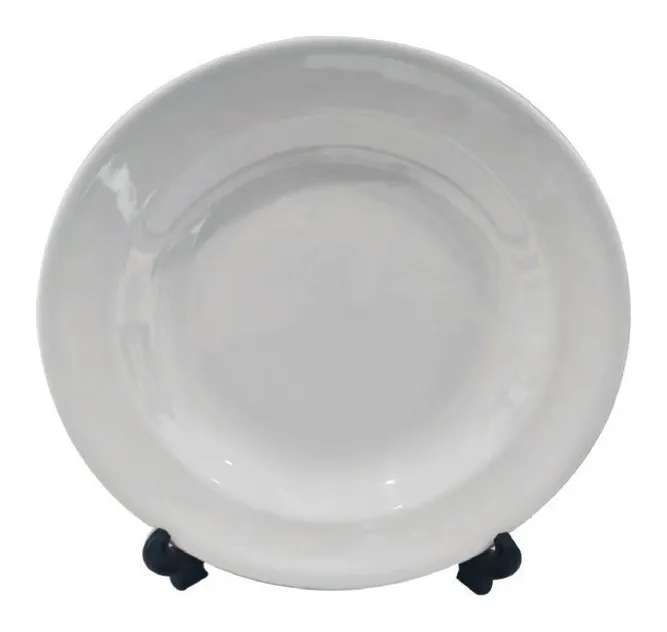 Plato blanco de melamina hondo 10 pulgadas