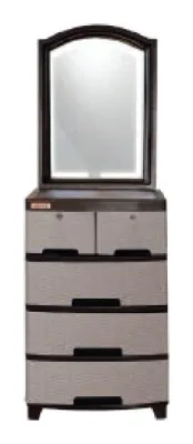 Tocador encanto 4 niveles con espejo LED cocoa