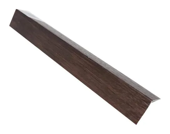 Angular louver tipo L laminado vetas café amaderado 2.5 cm × 2.5 cm × 2.9 m