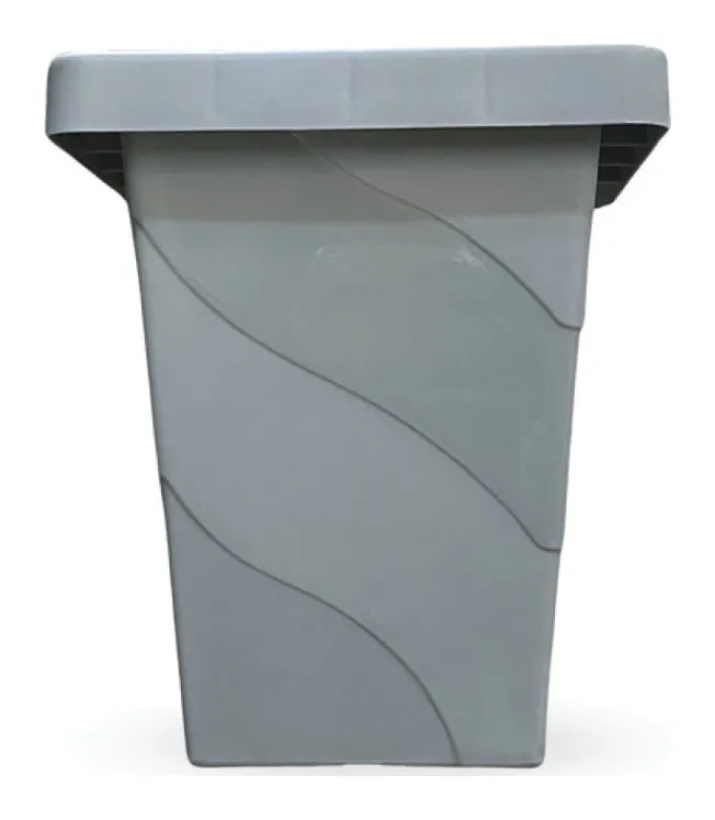 Macetero cuadrado gris #3 (18.5 L)