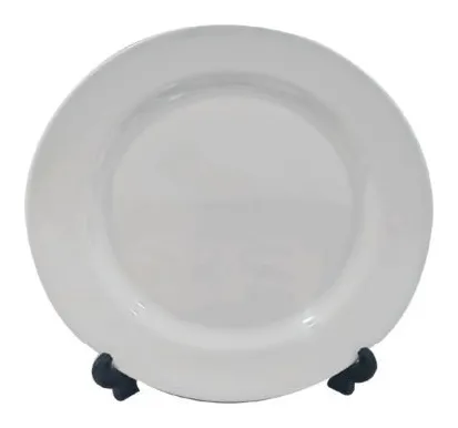 Plato plano blanco de melamina 9 pulgadas