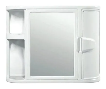 Gabinete baño con espejo blanco