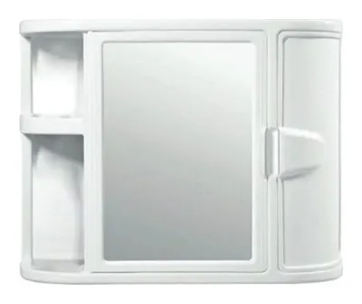 Gabinete baño con espejo blanco