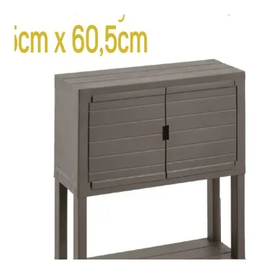 Mueble organizador inspiracion 3 niveles gris hielo