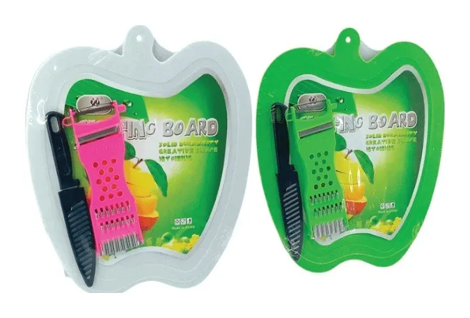Set de cocina tabla forma de manzana de picar cuchillo y rallador multifuncional