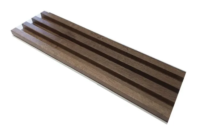 Panel para pared WPC tipo louver vetas café claro 23 mm × 16 cm 2.9 m