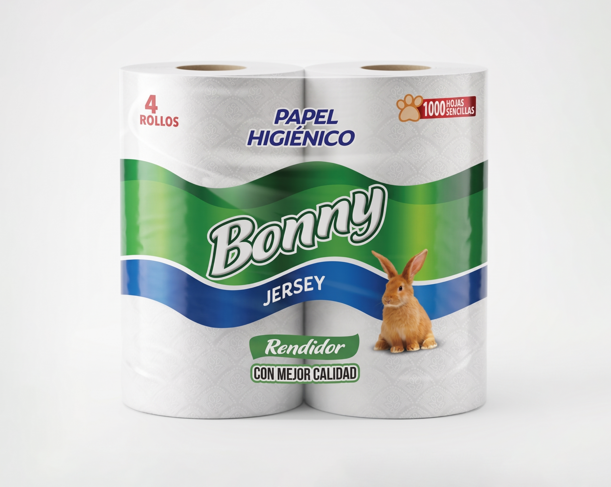 PAPEL HIGIÉNICO 1000 HOJAS BONNY 12X4