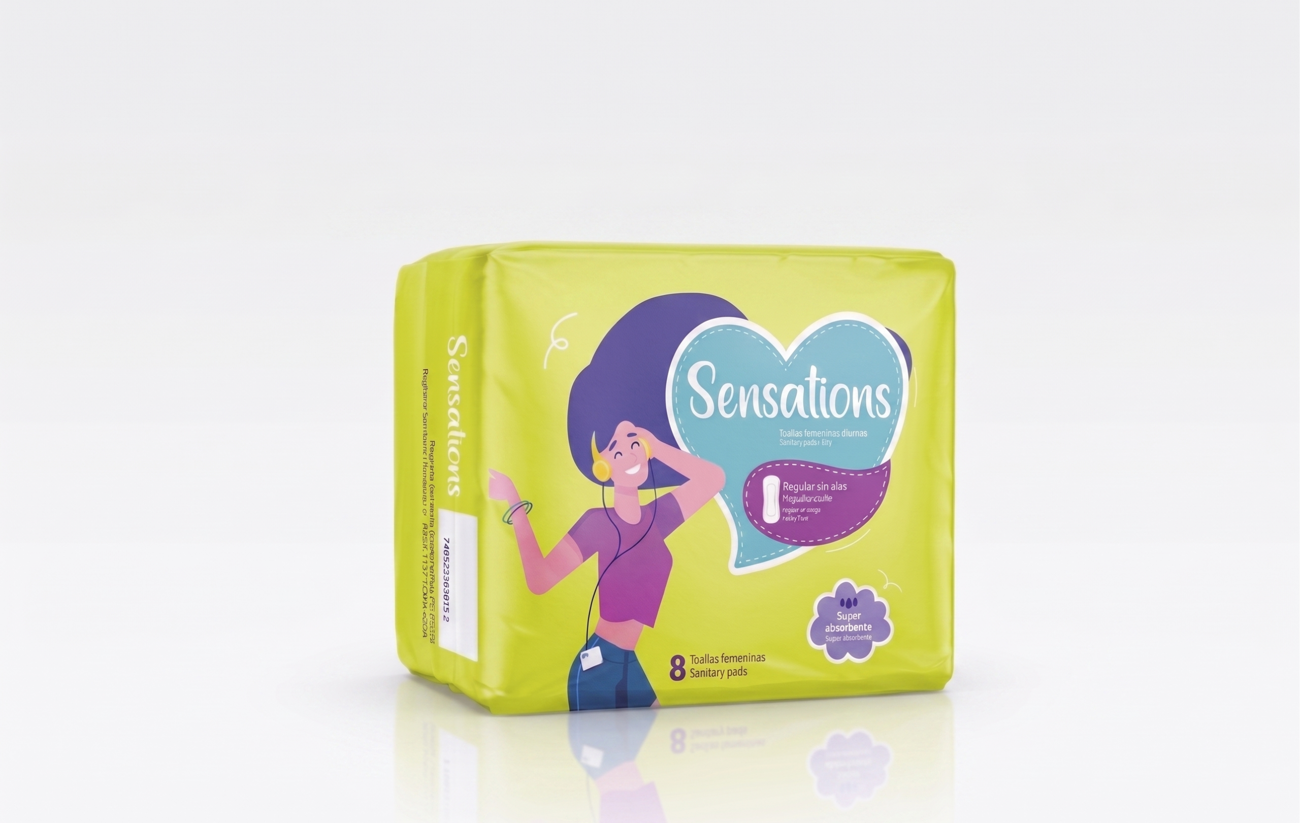 TOALLA FEMENINA SENSATIONS DIA SIN ALAS 24X8